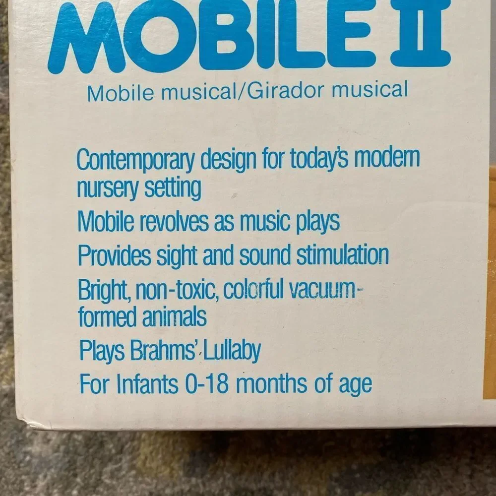 Dolby Toy 1987 Vintage Animal Shower Musical Mobile II - Multicolor
